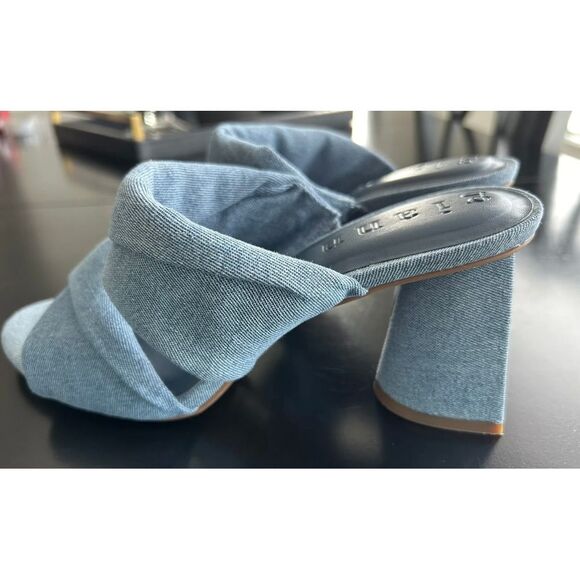 Gianni bini Chic Denim Block Heel Mules - Versatile Summer‎ Sandals - Picture 3 of 7